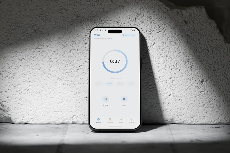JustFocus — UX/UI design · Mobile app